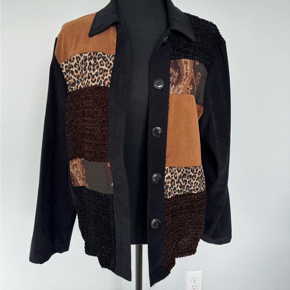 Multi Patterned Cheetah Print Jacket - image 1